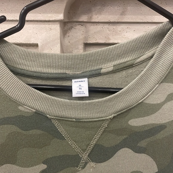 Old Navy Camo long sleeve thin sweatshirt dress. Size XL. Never worn . - Picture 3 of 4